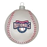 Washington Nationals Team Glass Baseball 3.25 Ornament