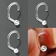 Clear Nose Screw Retainer - 18G - Ball - Sold as a Pair