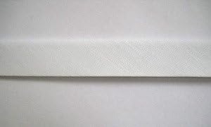 White Double Fold Bias Tape 50 Yds. 1/2 Inch