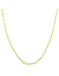 14 Karat Yellow Gold 2.4-mm Hollow Textured Cable Chain (18 Inch)