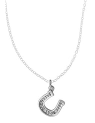 Boma Sterling Silver Lucky Horseshoe Necklace, 16 inches