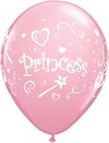 12 Princess Balloons Assorted Pink Lavender Colors 11 Inch Latex