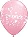 12 Princess Balloons Assorted Pink Lavender Colors 11 Inch Latex