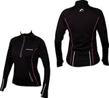 WOMENS More Mile Vancouver Thermal Long Sleeved Hi-Viz Black running top