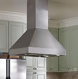 EPITH18-466 SS Island Range Hood with 1200 CFM Inline Blower and 2-Level Halogen Lighting: 66