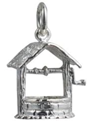British Jewellery Workshops Silver 15x13mm wishing well Charm or Pendant