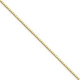 14k .9mm Box Chain w/Spring Ring