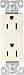 EATON Wiring 9505TRDS ASPIRE Tamper Resistant Duplex Receptacle, Desert Sand