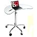 Laptop Stand with Casters - by RTA Home Office - LT-020 (Clear) (31.5"H x 25.5"W x 15.5"D)