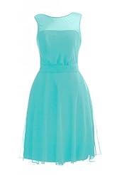 Chiffon Lace Jeweled Short Bridesmaid Dress/Party Dress 