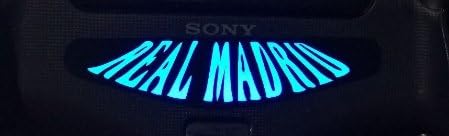 Coromax PS4 Game Dualshock Controller Vinyl Stickers LED Light Bar Skin Covers Decals Film for Sony Playstation 4 - Sports Fan UEFA Real Madrid FIFA World Team Logo Sign [1pc]