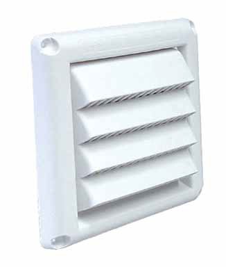 Deflect-o HSM4W/24 Under Eave Vent 4" - White