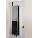Over the Door Jewelry Armoire Mirror Cabinet in Silver
