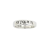 SterlingSilver'Greek/Agape'RingbyBobSiemon,Size5