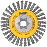 DEWALT DW4906 8-Inch Crimped Bench Wire Wheel, 5 8 Arbor, Medium Face, .014-Inch Wire by DeWALT