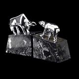 Bey-Berk Silver Bull & Bear Bookends