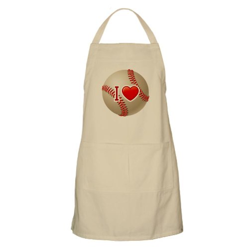 Apron Khaki I Love Baseball