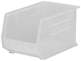 Akro-Mils 30260 Plastic Storage Stacking AkroBin, 18-Inch by 11-Inch by 10-Inch, Semi-Clear, Case of 6