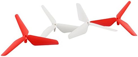 FOCHUTEH Replace 3-Leaf Blade Propeller Red And White Kit For Syma X5c X5sc X5SW JJRC H5C H98 L6039 Quadcopter Drone
