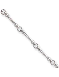 7.5 Inch 14k Gold White Gold 7.25in Polished Fancy Bracelet
