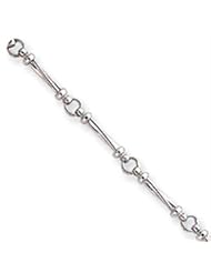 14k Gold White Gold 8.5in Polished Fancy Bracelet