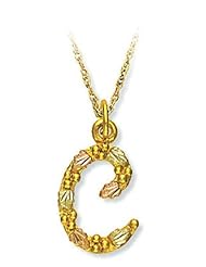 Landstroms Black Hills Gold Initial Necklace "C" - 03581