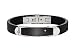 Jewelry : Mens Stainless Steel, Diamond and Rubber Bracelet By ROSSO