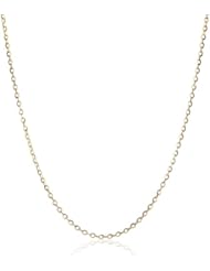 14k Gold Flat Oval Rolo Chain Necklace
