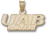 UAB Blazers Solid 10K Gold ''UAB BLAZERS'' Pendant