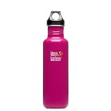 Klean Kanteen 27-Ounce Classic Loop Cap Stainless Steel Water Bottle, Active Pink