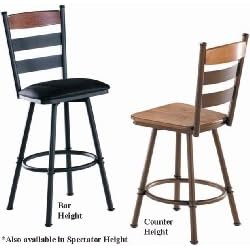Click here to buy Trica Louis Ladderback Swivel Stool by Furniture.