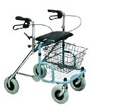 Winnie Walker, EXP Deluxe Heavy Duty Rollator - Light Blue & Chrome