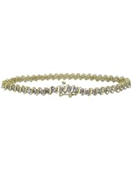 2 CT Champagne Diamond Tennis Bracelet 10K Yellow Gold