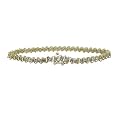 2 Ct Natural Champagne Diamond Fashion Tennis Bracelet In Yellow Gold