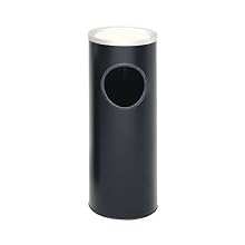 Safco(R) Economy Ash/Trash Receptacle, 25 1/2in.H, Black