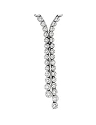 2.00 ct tw Diamonds & 25.5 Gram 14k White Gold Necklace Split Design