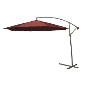 NEW 3M HANGING BANANA GARDEN PATIO UMBRELLA PARASOL RED