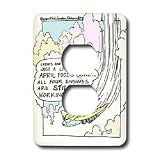 Londons Times Funny Science Cartoons - Aviation April Fools Jokes - Light Switch Covers - 2 plug outlet cover