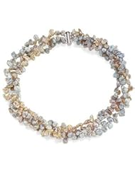 Genuine IceCarats Designer Jewelry Gift Sterling Silver Freshwater Keshi Multi-Color C. 08.00 - 09.00 Mm Freshwater Keshi Multi-Color C In Sterling Silver