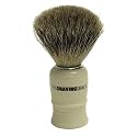 Pure Badger Shaving Brush Faux Ivory Turned Handle