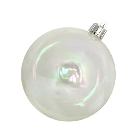 Clear Iridescent Commercial Shatterproof Christmas Ball Ornament 4" (100mm)