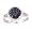14K Black & White Diamond Cluster Ring Size:6