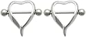 Heart Nipple Shield Body Jewelry Pair