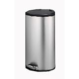 Edifice Co Ltd-import 08019-24AS/C Homepointe Oval Trash Can 24 Liter