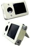 White - Microsoft Zune Leather Case With Horizontal Kick Stand