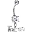 Crystalline Gem TAURUS Dangle Belly Ring