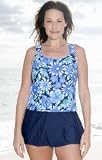 Cape Cod Floral Swimdress Swimsuit - Women's Swimwear Plus Size Swimsuits