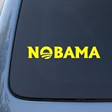 NOBAMA - BARACK OBAMA - Vinyl Car Decal Sticker #1671 | Vinyl Color: Yellow