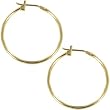 Solid 14KT Yellow Gold Hoop Earrings - .75 Diameter