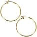  : SOLID 14KT YELLOW GOLD HOOP EARRINGS .75 DIAMETER